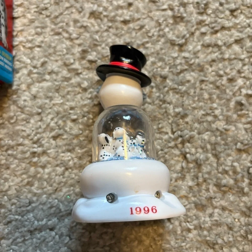 Disney McDonalds 101 Dalmations Snow Globe Snowmans Best Friend 1996 Vintage